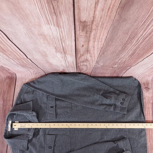 LL Bean Mens Size Large Regular Chamois Cloth Shirt Traditional Fit Gray 187923 - Picture 15 of 15